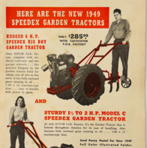 1949 Speedex Garden Tractor Big Boy Advertisement Agriculture Machinery ... - $24.99