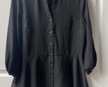 Style and Company Womens S Semi Shirt Peplum Balloon Sleeve Dressy Blouse - £10.66 GBP