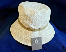 Pistil Binx Reversible Bucket Hat Putty/White Pattern Khaki Green Solid ... - $42.00