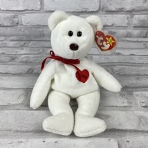 TY Beanie Baby VALENTINO With Hang Tag in Protector With Errors 1993 Rare - £27.64 GBP