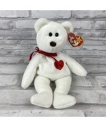 TY Beanie Baby VALENTINO With Hang Tag in Protector With Errors 1993 Rare - £27.64 GBP