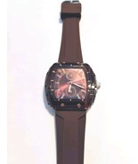 Brown Rebirth Stylish Quartz Watch Analog Display Silicone Strap Free Sh... - $264.41 MXN