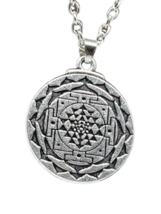 Chakra-Anhänger Sri Yantra 3. Auge Hindu 18 Zoll Kette Amulett Talisman... - £7.84 GBP