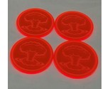 Lot Of (4) Wargaming Miniature Orange Blast Markers 50mm - $27.71