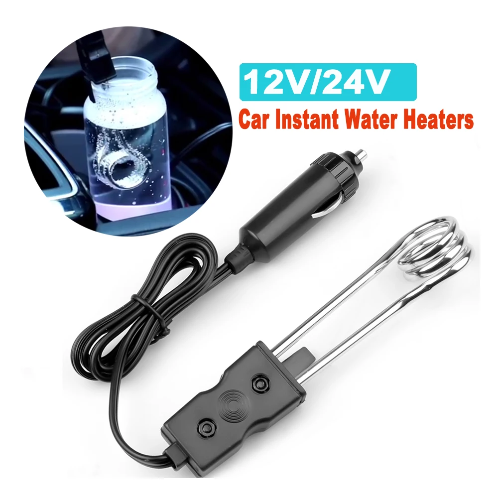 120W Electric Car Water Heater 12V 24V Boiler Hot Water Coffee Immersion Travel - £11.50 GBP