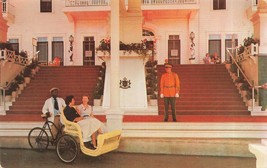 Mackinac Island MI-ENTRANCE Grand HOTEL-BICYCLE Chair Trans PORTER~1957 Postcard - £4.98 GBP