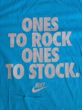 Nike Sneakerhead Ones to Rock Ones to Stock 100% Cotton Blue T-Shirt XL - $24.74
