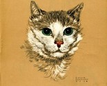 Gladys Emerson Cook Color Cat  Print Brown Tiger Tabby  - £8.70 GBP