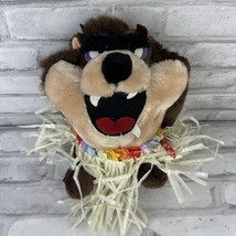 Tasmanian Devil Taz Looney Tunes Plush Exclusive 1993 9&quot; Hula Skirt Hawa... - $22.08 CAD