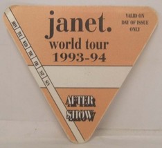 JANET JACKSON - VINTAGE ORIGINAL TOUR CONCERT CLOTH BACKSTAGE PASS - £7.90 GBP