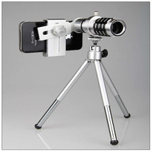 12X mobile telescope general 12 times long focal camera lens with three foot tra - £26.47 GBP