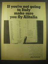 1966 Alitalia Airline Ad - If you&#39;re not going to Italy make sure you fly  - £14.53 GBP