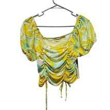 Liberty Love Crop Top Womens Size Large Yellow NWT - £6.38 GBP