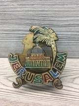 Vintage Brass Napkin Letter Holder Jerusalem Palm Tree HandMade - £7.90 GBP