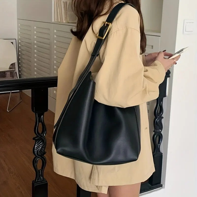 Omen shoulder bag solid fashion handbag crossbody bag women s minimalist pu leather bag thumb200