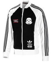 New Adidas Original Rare Stormtrooper Star Wars Track Jacket White Hoodie V33809 - £110.08 GBP