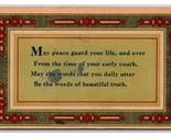 Motto May The Words You Utter Be Words Of Truth  DB Postcard H26 - $3.91