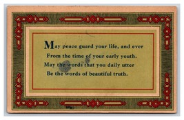 Motto May The Words You Utter Be Words Of Truth  DB Postcard H26 - £2.92 GBP