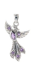 Jewelry Trends Purple Amethyst Sterling Silver Pendant - £90.30 GBP