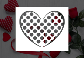 Heart with Polka Dots Reusable Stencil (Many Sizes) - £8.91 GBP+