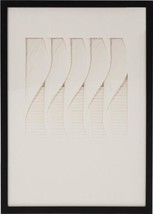 Wall Art HOWARD ELLIOTT Dimensional Paper Twist Abstract Black Wood Frame  - £406.87 GBP