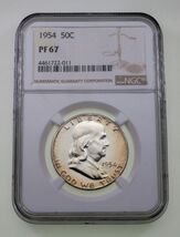 1954 50C Franklin Half Dollar Graded by NGC as PF-67! Gorgeous Strike - $262.85