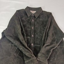 Authentic Dungarees High Sierra Men's Black Button-Up Leather Jacket Size 2X image 14