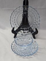 Vintage BUBBLE BLUE Breakfast Set By ANCHOR HOCKING - Set Of 3 - Circa 1940 - $25.40 CAD