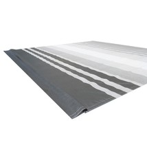 ALEKO Vinyl RV Awning Fabric Replacement 13X8 ft Black Stripes Color - £158.26 GBP