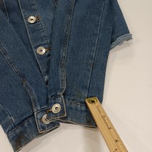 CAVALINI Denim Collection DJK196M Women’s Blue Crop Frayed Jacket Size Small image 4