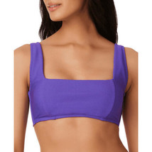 $48 Bar III Hibisc Micro Rib Sling Bandeau Bikini Swim Top Purple Size Small - £8.37 GBP