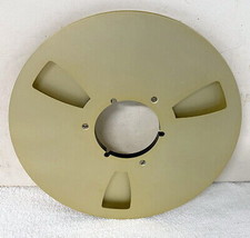 Gold Colored 10 1/2&quot; Empty Metal Reel to Reel Take-Up Reel ~ BASF or Revox - £59.86 GBP