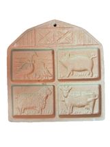The Pampered Chef 1994 Farmyard Friends Cookie Springerle Mold Stoneware - $9.93