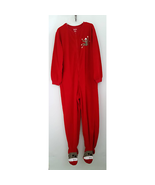 Nick &amp; Nora Pajamas Sleepwear One-Piece Footed Red Sock Monkey Size XL - $49.45