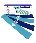 Towel Bands (4 Pack) - The Better Towel Chair Clips Option For Beach, Po... - £17.51 GBP