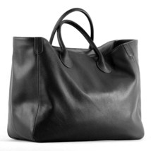 Roomy Women Bag Genuine Leather Handbag Cowhide Casual Tote Thick Real Natural L - £139.42 GBP