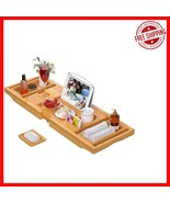 Luxury Bamboo Bathtub Caddy Tray - Adjustable for All Bathtubs &amp; Spa Treats - $1,021.83 MXN