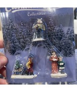 New Cobblestone Corners Christmas Village 3-Piece Miniatures - $9.50