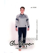 PIGIAMA SERAFINO RAGAZZO MANICA LUNGA COTONE INTERLOCK BLU PEPPER ART. I... - $38.74 CAD