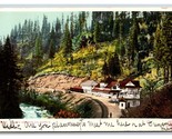 Railroad Depot Station Shasta Springs California CA UNP UDB Postcard U16 - £3.47 GBP