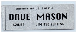 Dave Mason Concert Ticket Stub April 9 Phoenix Arizona - £19.32 GBP