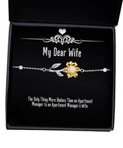 Inspirational Wife Sunflower Bracelet, The Only Thing More Badass Than an Apartm - £39.12 GBP