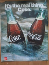Vintage It&#39;s The Real Thing Coke Bottles Print Magazine Advertisement 1971 - $5.99