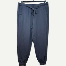 AnyBody Tall Cozy Knit Jogger Pants w/ Tie Waist Ebony Tall X-Large NWOT - £12.64 GBP