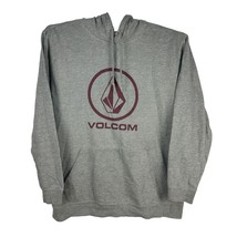 Volcom Heather Gray XXL Pullover Hoodie Logo Graphic Cotton Blend Sweats... - $34.25