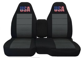 Designcovers Fits Chevy Colorado Front Seat Cover 2004-2012  USA Black Charcoal - $119.99