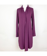 J Jill Womens Shirt Dress Stretch Long Sleeve Knee Length Purple Sz S Pe... - $351.91 MXN