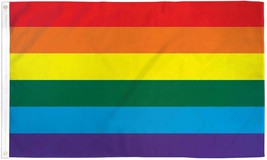 Rainbow Flag Gay Pride Banner Striped Pennant LGBT Large Event Sign New 4x6 - £16.02 GBP