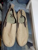 Crocs Walu Brown Canvas Slip On Loafer Casual Size 10 Men's - $31.50