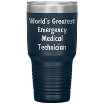 World&#39;s Greatest Emergency Medical Technician - 30oz Insulated Tumbler - Navy - £25.17 GBP